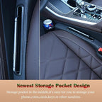 Advanced 3in1 Car Seat Gap Filler with Pocket Organizer and Removable Cupholder,Console Side Pocket Organizer,Car Seat Gap Pad for Cellphone Coin Key,Stopper and Blocker,PU Leather,2 Packs - Image 3