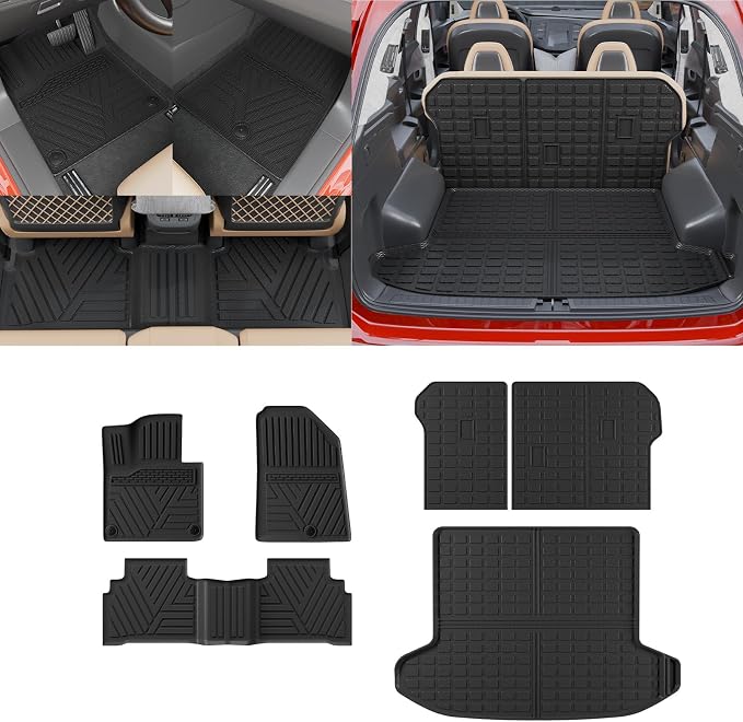 Floor Mats Set for 2023 2024 2025 2026 Kia Sportage Gas | Not for Hybrid & PHEV, Trunk Mat Cargo Mat Cargo Liner TPE All Weather Back Seat Cover Protector 2025 Sportage Accessories by Thinzyou