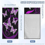 Purple Butterfly Car Seat Towel for Front Seat Only with Storage Bag Neon Butterfly Car Interior Accessories for Women Sweat Auto Interior Seat Protector Yoga Running Swimming Hiking Towels - Image 7