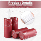 SINGARO Car Tissue Holder, 4 Pack Car Cup Holder Facial Tissues with Travel Tissue Bag, Quick and Convenient Flower Combination Car Tissue Box(4 Canisters/200 Tissues) Red - Image 3