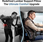 BYMECOST Lumbar Support Pillow for Car, Ergonomic Back Cushion | Memory Foam Lower Back Support Cushion with Strap for Driving, Lumbar Pillow for Pain Relief, for Office Chair, Long Sitting - Image 6