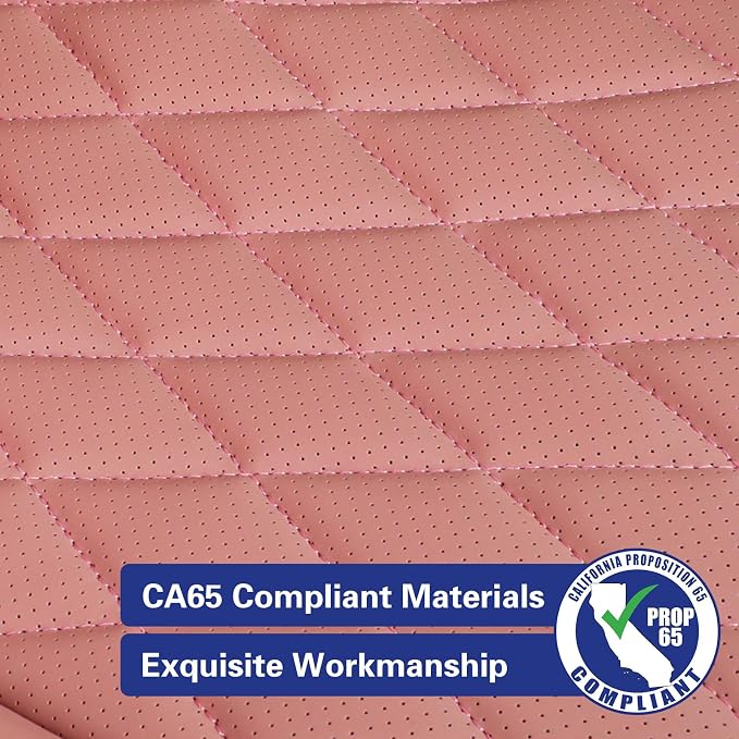 EKR Rav4 Seat Covers Custom Fit for Toyota Rav4 (Hybrid) SE/XSE 2026, Car Seat Cover Full Set for SUV,Factory-Style Upgrade, Easy-Wipe Protection,Faux Leather(Pink) - Image 2