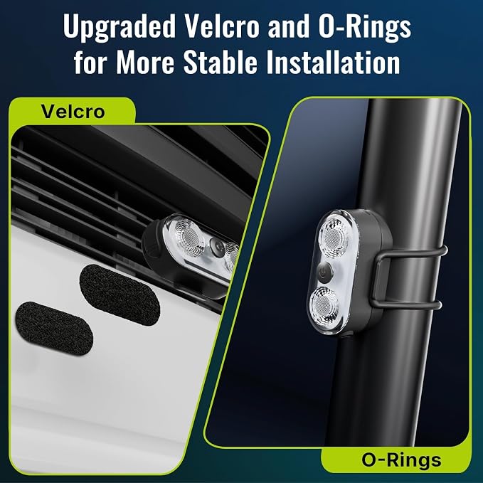 Wireless LED Lights for Car 4PCS- Button and Remote Control Interior Ambient Strobe Light, USB-C 120H 8 Colors IP65 Waterproof Rechargeable Underglow Light for Cars, Trucks, eBike, Motorcycle - Image 6