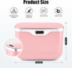 UYYE Car Trash Can, Car Garbage Bin with Lid & Handle - Leak-Proof Mini Trash Can for Car, Truck, SUV - Essential Car Accessories for Organization (Pink) - Image 2