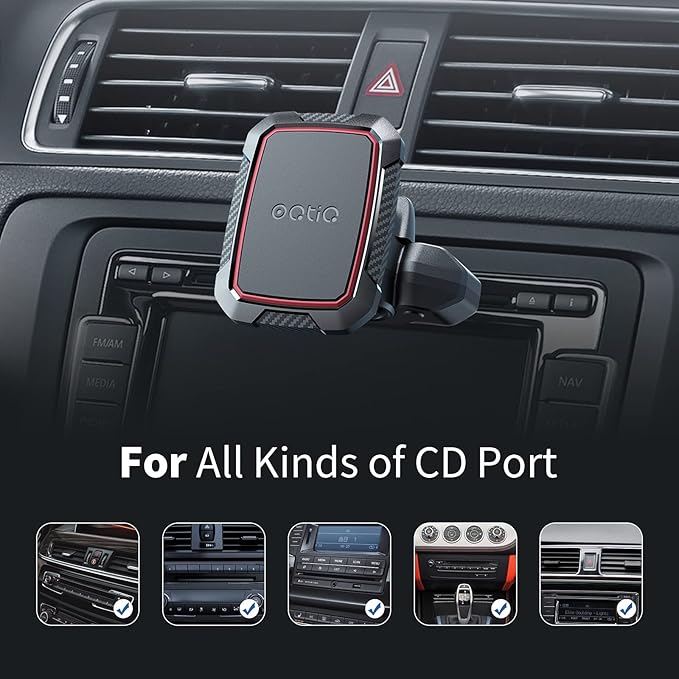 Magnetic CD Phone Mount with 6 Strong Magnets for Car CD Player | 6X Strong Magnetic,Anti-Slip Protection Pads,Compatible with iPhone 17 16 15 14 13 12 Series,Samsung Galaxy, LG, and More - Image 5