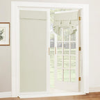 RYB HOME Blackout Door Curtain for Patio Front Tricia French Door Window | Thermal Insulated, Self Adhesive, Privacy, For Patio Kitchen Front Entry Front Back Door Glass Window, W30 x L69, 1 Panel by RYBHOME