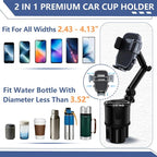 SAMPUSS 2-in-1 Phone Holders for Your Car Car Cup Holder Car Phone Holder | 360° rotation 2-in-1 function car phone mount with long arm universal smartphone phone holder car cup holder expander - Image 3