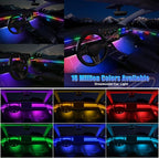 Dreamcolor Acrylic Interior Car LED Strip Light with Wireless APP, RGB 14 in 1 with 175 inches 600 LEDs Fiber Optic Car Ambient Lighting Kits, Music Sync Function Neon LED Strip for Car Accessories - Image 2