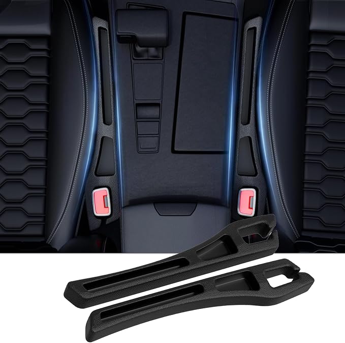 7F Car Seat Gap Filler Organiser,Between Seat Gap Filler, Centre Console Organiser, Universal Car Accessories, Fit SUV Truck Storage Black by Unknown