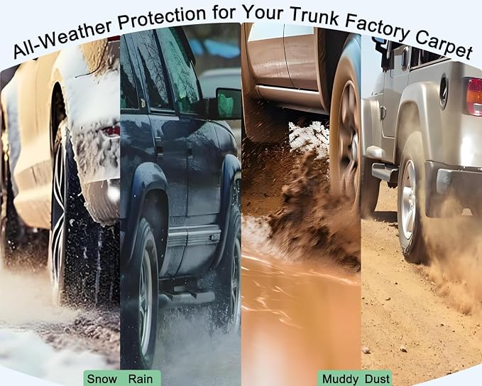All Weather Rear Cargo Liner Trunk Mats for 2020-2026 Ford Escape Carpet | 3D laser precision fit trunk tray, all weather waterproof trunk protector. Odorless non-slip trunk carpet for SUV and cars - Image 3