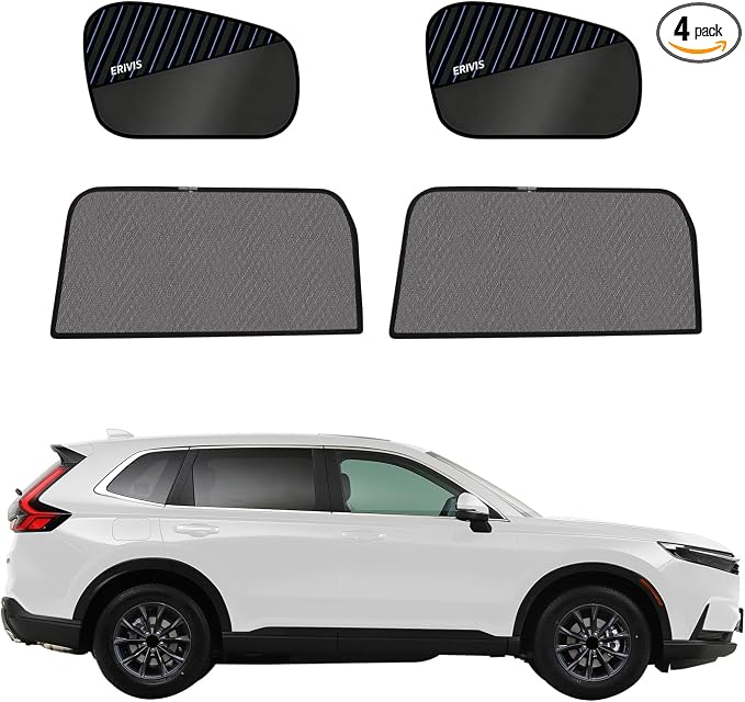2PCS Rear Side Window Sun Shades for 2023-2026 Honda CRV | Breathable Mesh UV & Heat Blocking Privacy Rear Side Window Covers, Ideal for Baby, Travel and Camping Accessories by ERIVIS