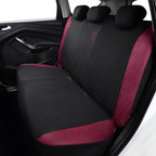 Flying Banner Butterfly car seat Covers ful Set Fashion Universal Lady Woman Female Rear Bench Split Colorized (Full Set - Lace, Burgundy) - Image 7
