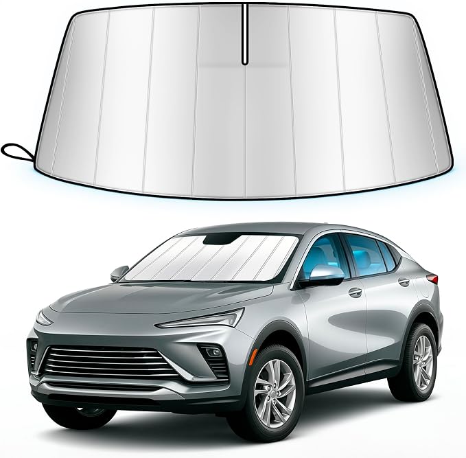 Windshield Sun Shade for Buick Envista 2024-2026 Custom Fit | Accordion Folding Design, Car Front Window Sunshade, Sunshield Sun Visor Protector, Blocks UV Rays & Heat, Car Accessories by Unknown