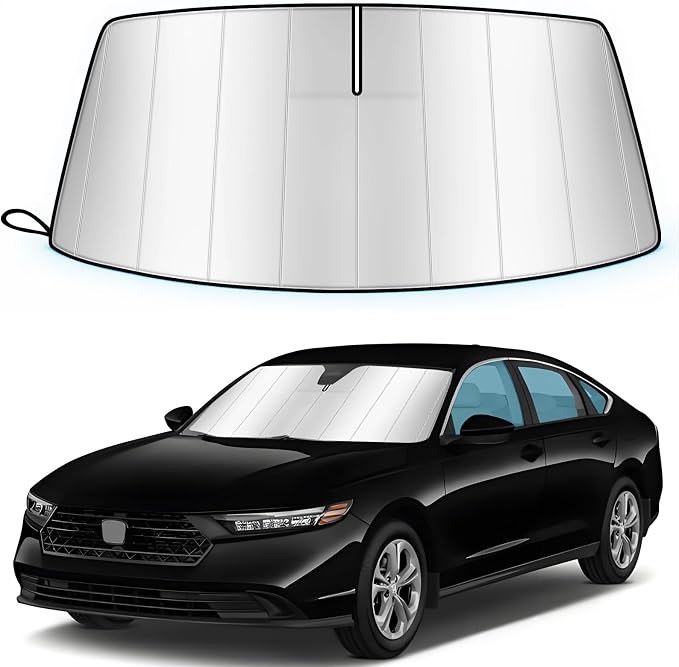 Windshield Sun Shade for Honda Accord 2023-2026 Accordion Folding Design | Custom Fit, Car Front Window Sunshade, Sunshield Sun Visor Protector, Blocks UV Rays & Heat, Car Accessories by Unknown