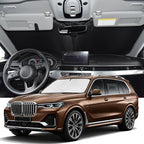 for BMW X7 2018-2025 2026 Windshield Sun Shade - 4 Layers Car Sunshade | Front Windows Shade Cover Custom Fit BMW X7 sunshade 250T Retractable Shade Blocks UV Rays Car Accessories by ZOIBVCARSUNSHADE