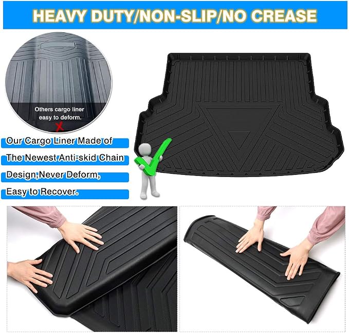 Cartist Custom Fit for Anti-Slip Cargo Liner GLK Odorless High Side 3D Trunk Floor Mat for Mercedes-Benz GLK 2008-2015 - Image 6
