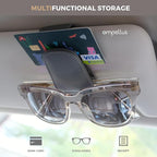 Magnetic Leather Car Sunglass Holder, Visor Sunglasses Holder Clip, 2 Pack | Suitable for Different Size Eyeglasses, Easy Opreation, Car Organziation Accessories - Image 2