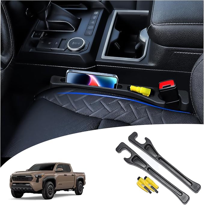 【Compatible with Toyota Tacoma】 Car Seat Gap Filler | No Drop Seat Guard Compatible with Toyota Tacoma Accessories Drop Seat Guards for Cars(2Pcs) Car Escape Tool(2Pcs) by OfficialFlagship