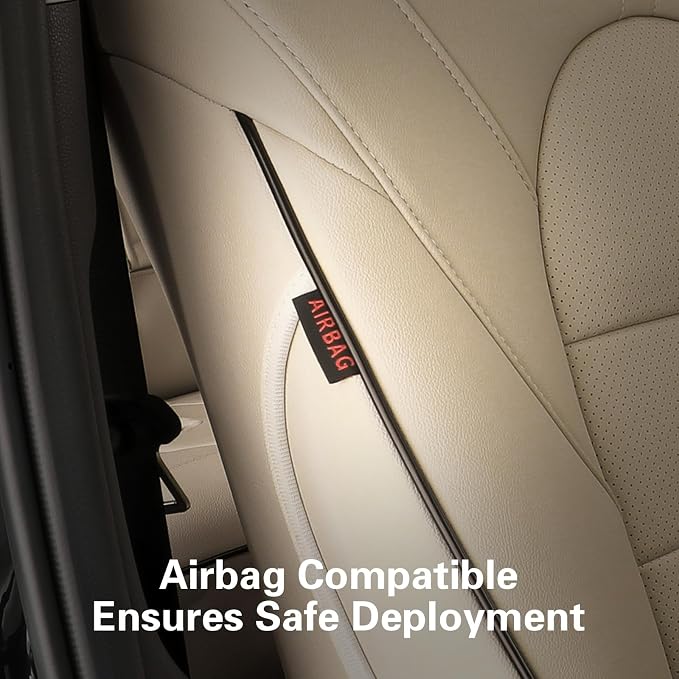 EKR Car Seat Covers for Toyota Camry 2025 2026 (Hybrid),Full Set | Custom Fit for Toyota Camry SE/LE 2025 2026 & Nightshade 2026,Easy-Wipe Protection-Faux Leather(Beige) - Image 2