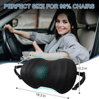 BYMECOST Lumbar Support Pillow for Car, Ergonomic Back Cushion | Memory Foam Lower Back Support Cushion with Strap for Driving, Lumbar Pillow for Pain Relief, for Office Chair, Long Sitting - Image 2