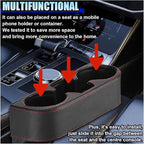 ZIMISI Car Cup Holder, Leather Front Console Gap Filler Organizer (Black) | Car Seat Gap Filler Storage Box, Multifunctional Car Cup Drink Holder, Coin Bucket, Cell Mobile Phone Holder - Image 6