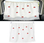 Car Side Window Sun Shade Privacy Curtain for Baby, 25.2"x18.1" Cute Blackout UV Protection Car Window Shades with Suction Cup for Back Seat, Auto Camping Windows Screen Shades (Ten Cherry) by Unknown