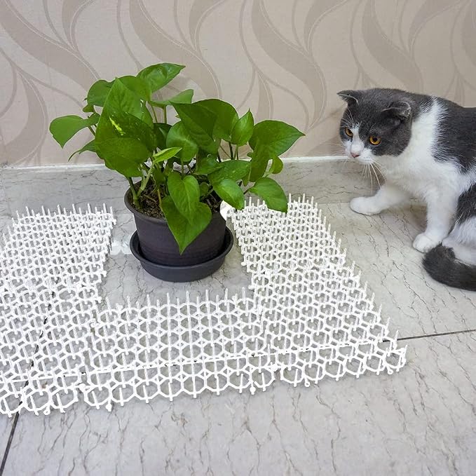 Ley's 12 Pack Cat Deterrent Mat, 6 x 8 in Scat Mat with Spikes, Keep Cats Away from Plants, Indoor Furniture & Outdoor Garden Fence – Pet Repellent Barrier - Image 3