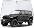 CLIM ART Windshield Sun Shade for Jeep Wrangler 2018-2026, Custom-Fit Foldable Car Sunshade, Vehicle Sun Protector, Front Auto Windshield Cover, Car Accessories - WS1001 by CLIMART
