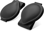 MoKo Sunglass Holder for Car, Magnetic PU Leather Visor Clip, 2 Pack | 2-Pack PU Leather Magnetic Glasses Mount Holder Eyeglasses Hanger Clip Visor Accessories for All Car Models, Black by MoKo