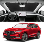 Custom Fit Windshield Sun Shade for Acura MDX 2022-2026 | Blocks UV Rays and Sun Heat, Helps Reduce Interior Temperature, Protects Dashboard from Fading, Folds Easily for Storage by SLOGENTO