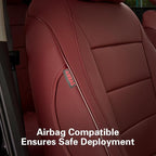 EKR Car Seat Covers for Honda HRV 2023-2027,Leatherette Full Set | Custom Fit for Honda HRV EX-L 2023-2027 Glove-Like Fit,Airbag Compatible,Easy Clean,Faux Leather(Burgundy) - Image 4