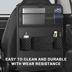 Universal Car Backseat Organizer with Tablet Holder & Foldable Tray - Heavy-Duty Kick Mats Seat Protector for Kids, Waterproof Multi-Pocket Storage for Road Trips, Cars, SUVs​ - Image 7