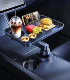 Car Cup Holder Tray, Car Food Tray Table for Car Eating Lunch, Cup Holder Expander Insert Interior, Long Road Trip Essentials Travel Patrol Accessories Drink Holder Organizer for Semi Truck Rv by DICMKY
