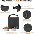 Pet Food Storage Bag Dog Food Travel Bag with 2PCS Collapsible Dog Travel Bowls Waterproof Kibble Storage Container for Road Trips Camping (Black, Small) - Image 4