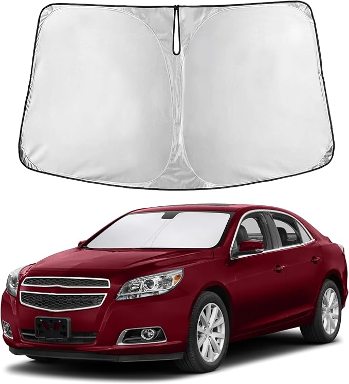 EcoNour Windshield Sunshade Compatible for Chevrolet Malibu 2013 2014 2015, Sun Visor for Front Windshield & Window Sun Shade Cover, UV Heat Blocker & Protector, Car Accessories by EcoNour