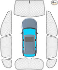 KMF 8pcs Thicken Sun Shades for Mazda CX-50 Accessories 2023-2025, Custom Full Window Sunshade Car Window Covers for Windshield Side Rear, UV Block and Blackout Privacy for Car Camping Outdoor by KMF