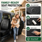 GIANT PANDA Front Seat Covers for Honda CRV HRV Civic Accord Element, Faux Leather Bucket Seat Cover Fit Honda Seat Protectors (Black) 2-Pack - Image 8