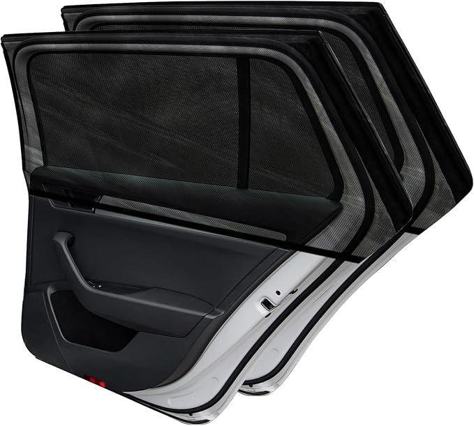Car Window Shades for Baby, 2 Pack Ice Crystal Cooling Car Sun Shades, Privacy Car Shade Universal Fit SUV Sedan Minivan, Freely Roll Down Car Windows Large - Image 2