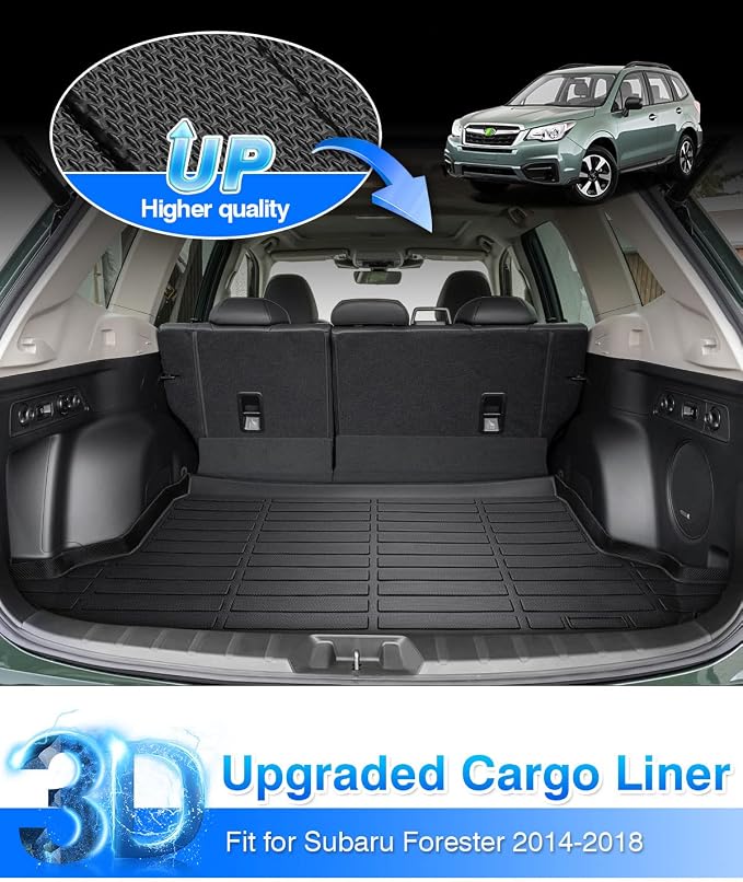 Cartist Cargo Liner Compatible with 2014-2018 Subaru Forester, All Weather Rear Trunk Mat for Forester Accessories Heavy Duty Waterproof - Image 2