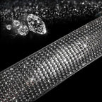 New Diamond Leather Steering Wheel Cover with Bling Crystal Rhinestones | Universal Fit 15 Inch Car Wheel Protector for Women Girls Black Diamond - Image 4