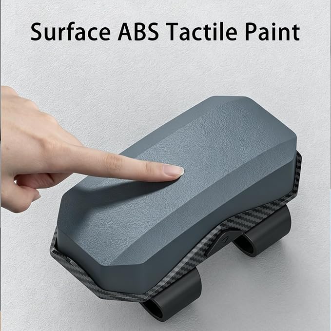 Sunglasses Holder for Car Visor, One-Handed Press to Open Car Glasses Case, Carbon Fiber Texture Visor Accessories Stability for Truck SUV Sedan, Anti-Scratch Velvet Interior (Grey) - Image 5