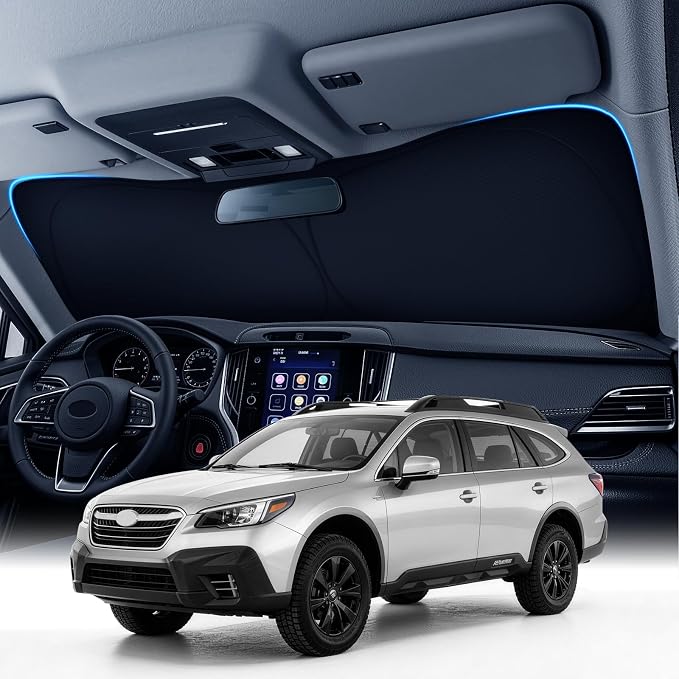 Zanch Custom Windshield Sun Shade for Subaru Outback 2020-2026, 100% Sun Blockage & Heat Insulation, Custom Fit Sunahde, Interior Protection, Keep Car Cooler, Foldable SUV Accessories by Zanch