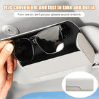 Zpana Sunglass Holder for Car Visor, Leather Auto Eyeglasses Sun Visor Organizer Case with Hidden Magnetic Closure, Auto Protective Glasses Storage Box, Universal for SUV RV Truck (Beige) - Image 5