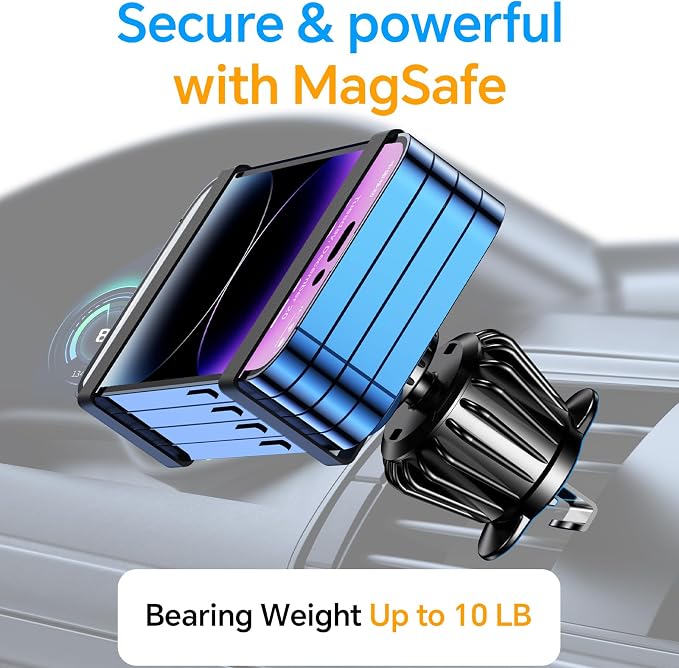 Coolpow for Magsafe Car Mount【20 Strong Magnets】Magnetic Phone Holder for Car Phone Holder Magnetic Phone Mount Dash Air Vent Cell Phone Holders for Your Car Mount for iphone 17 Pro Max 16 15 14 13 12 - Image 9