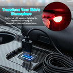 Car Interior LED Light, 4-in-1 USB Port Vehicle Under Dash Ambient Neon Lighting Decoration, Automotive Inside Foot Well Atmosphere Lamp, Universal Fit (Yellow) - Image 4