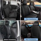 Car Seat Covers Fit for Toyota Corolla 2022-2025 2026 Front Set | Faux Leather Waterproof Automotive Seat Protectors,Compatible with Airbags,Easy to Install,2 Seats Black - Image 7