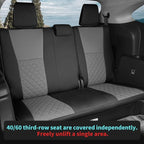 Custom Seat Covers for Toyota Highlander 2020-2026 7 Seats | black grey, faux leather, 2nd row captain chairs, waterproof, breathable, airbag compatible, stain resistant, easy install - Image 6