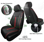 RIDEPOSH Custom Fit Seat Covers for Honda Civic 2016-2021 | Sedan LX, Faux Leather, Solid Bench Rear, No Rear Armrest, Waterproof, Full Coverage, Airbag Compatible, Easy-to-clean - Image 3