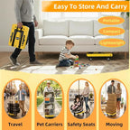 GtIiFmTe Foldable Hand Truck, Lightweight Luggage Cart for Airport Car Seat | Compact Folding dolly with Rotating swivel wheel,storage size12×15.7×4.1",300lbs Load,Upright Lock Handle with 3bungee cords - Image 5
