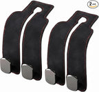 2 Pack Black Headrest Hooks for Car, Heavy Duty Purse Hook Holder Universal Vehicle Storage Organizer for Purses Bags Accessories by Unknown